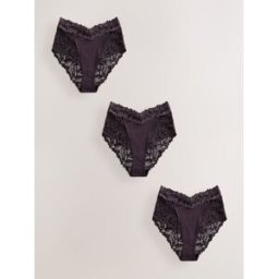 Next Lot de culottes en dentelle confort ultime 3 Brun FR 52 (EU 50)