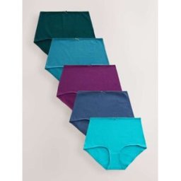 Next Lot de 5 slips en coton mélangé bleu FR 50 (EU 48)