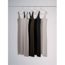 The Set The Set 4 Essentiels Robes de Plage Maxi à Encolure Ronde Noir L (FR 46-48)