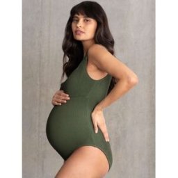 Seraphine Maillot de bain de grossesse texturé Seraphine vert XL (FR 50-52)