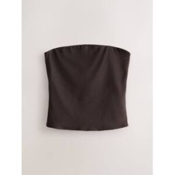 Next Haut bandeau sans manches doux et fluide Brun FR 34 (EU 32)