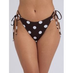 Boux Avenue Boux Avenue Polka Dot Ibiza Print Bikini Bottoms Brun FR 42 (EU 40)