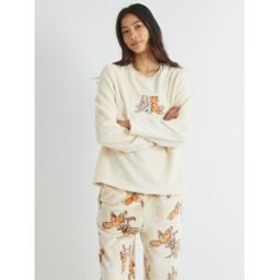 Skinnydip Skinnydip Disney Fox and The Hound Fleece Pyjamas Set pâle M (FR 42-44)