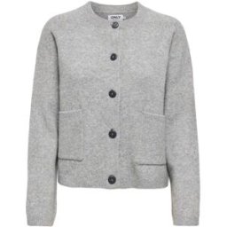 ONLY ONLY Button Through Patch Pocket Cardigan Gris FR 42-44 (EU 40-42)