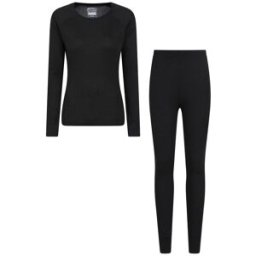 Mountain Warehouse Mountain Warehouse Womens Talus Thermal Top & Joggers Set Noir FR 38 (EU 36)