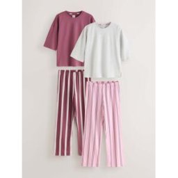 Next Lot de pyjamas à manches courtes 2 Rose XL Regular (FR 50-52)