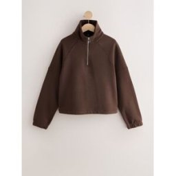 Next Sweat à col zippé Brun M (FR 42-44)