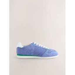 Next Baskets rétro à lacets et bout rond en cuir Forever Comfort bleu EU 36 (UK 3.5)