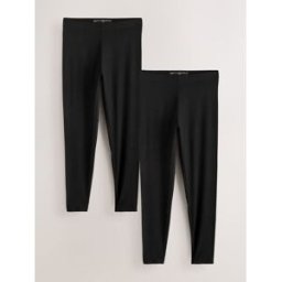 Next Lot de 2 leggings longs Noir FR 50 Petite (EU 48 P)
