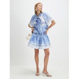 River Island River Island Cabbages and Roses Printed Rara Mini Skirt bleu FR 42 (EU 40)