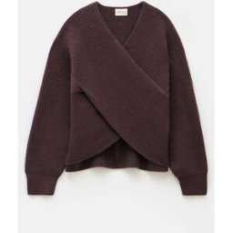 Hush Hush Bronte Cross Front Knit Jumper Brun S Regular (FR 38-40)