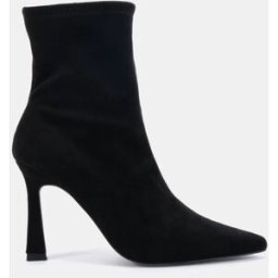 Novo Novo Kiss Point Toe Stiletto Stretch Ankle Boots Noir EU 39 (UK 6)