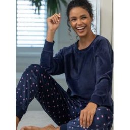 Pour Moi Pour Moi Cosy Fleece Sweatshirt and Jogger Pyjamas Set bleu FR 46 (EU 44)