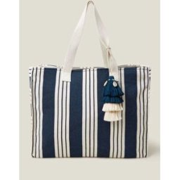 Accessorize Grand sac de plage Rayure Accessorize bleu Un an