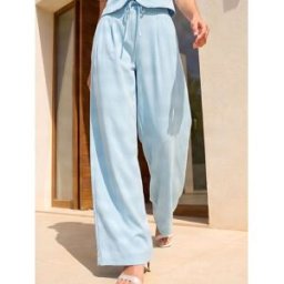 Roman Roman Fluid Tie Front Smart Trousers bleu FR 48 (EU 46)