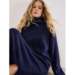 Apricot Apricot Roll Neck Long Jumper Dress bleu FR 40 (EU 38)