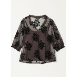 Fat Face FatFace Flocked Tulle Blouse Brun FR 50 (EU 48)