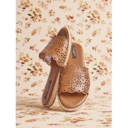 Next Mules espadrilles en cuir découpées au laser à bout rond Tabitha Simmons x Next Darcy Brun EU 38 (UK 5)