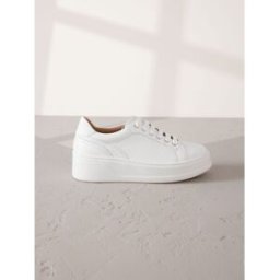 Next Baskets compensées épaisses à lacets en cuir de qualité supérieure Signature pâle EU 40 (UK 6.5)