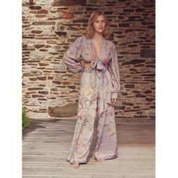 B by Ted Baker Pantalon de plage B by Ted Baker Lilas Palm Viscose Lin Mixte Pantalon de plage B by Ted Baker violet FR 50 (EU 48)