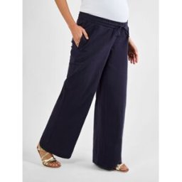 Jojo Maman Bébé Jojo Maman Bébé Lin Blend Grossesse Pantalons bleu FR 42 (EU 40)