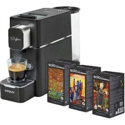 Cafetière Machine À Capsules Polti Fonction Arrêt Automatique Noir Dosette 0,85 L