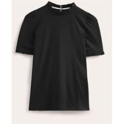 Boden T-shirt Boden Supersoft avec volants Noir FR 52 (EU 50)