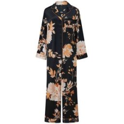 Pour Moi Pour Moi Dusk Printed Satin Cuban Collar Pyjamas Set Noir FR 48 (EU 46)