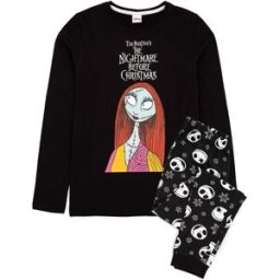 Vanilla Underground Vanilla Underground Womans Disney The Nightmare Before Christmas Multicoloured Long Sleeve Long Leg 100% Cotton Pyjamas Set Noir L (FR 46-48)