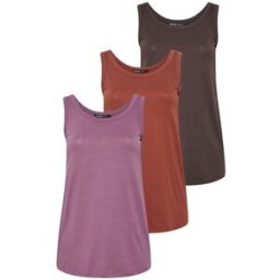 Yours Curve Yours Curve Core Basic Vests 3 Pack Brun FR 50 (EU 48)