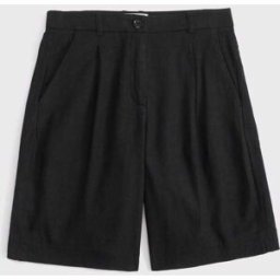 Abercrombie & Fitch Abercrombie & Fitch Linen Blend Bermuda Shorts Noir 34L x 31L (UK 34 R)