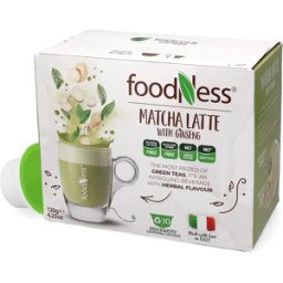 Foodness Latte au matcha et au ginseng - 10 Capsules de café pour Dolce Gusto - Latte - Café Ginseng - Compatible Dolce Gusto