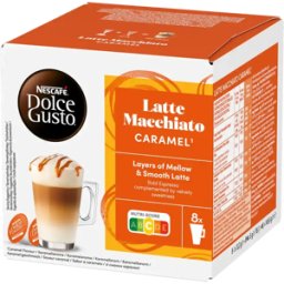 Nescafé® Caramel Latte Macchiato - 16 Capsules de café pour Dolce Gusto - Macchiato - Café Caramel