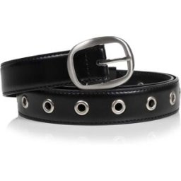 Isotoner - Ceinture Femme Cuir Noir Œillets noir 85cm Femme