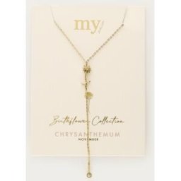 Collier à pendentif et strass Birth Flower My Jewellery Argenté/Doré M femme