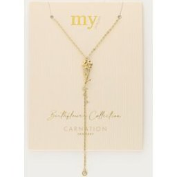 Collier à pendentif et strass Birth Flower My Jewellery Argenté/Doré M femme