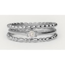 Ensemble de bagues Midnight My Jewellery Argenté 18 femme