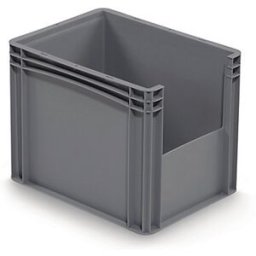 Cenpac Bac plastique gerbable demi-ouverture norme Europe 400 x 300 x 320 mm - 30 L