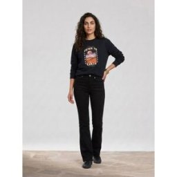 Scotch & Soda - Jean Flare en Coton Bio mélangé noir 24/L32
