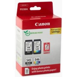 Canon Cartouche d'encre noire n°545 et cartouche d'encres couleurs n°546