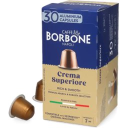Caffè Borbone Crema Superiore - 30 Capsules de café pour Nespresso® - Café noir - Compatible Nespresso®