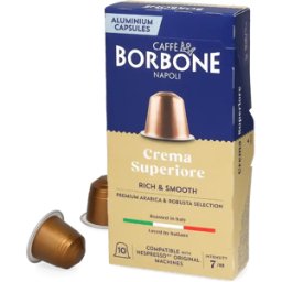 Caffè Borbone Crema Superiore - 10 Capsules de café pour Nespresso® - Café noir - Compatible Nespresso®