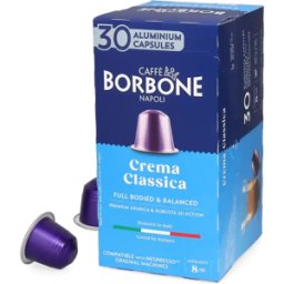 Caffè Borbone Crema Classica - 30 Capsules de café pour Nespresso® - Café noir - Compatible Nespresso®