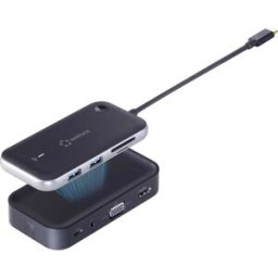 Renkforce Station daccueil USB-C® RF-HUB-810 Convient pour les marques: universel transfert des images sans fil, lecteur de cartes intégré