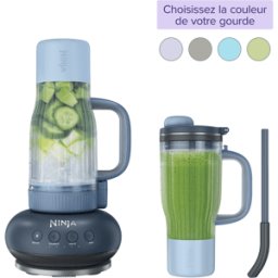 Blender Gourde Cyberspace et Gourde BlendBoss de 710 ml avec poignée & paille amovible (Couleur au choix) DB351EUCY par SharkNinja