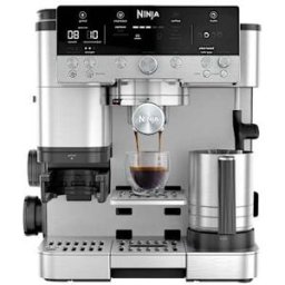 Machine à espresso Ninja Luxe Café Premier avec broyeur et mousseur intégrés Noir/Acier Inoxydable ES601EU par SharkNinja
