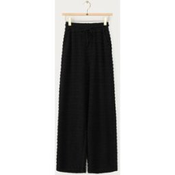 Pantalon large noir à taille élastique My Jewellery Noir XL femme