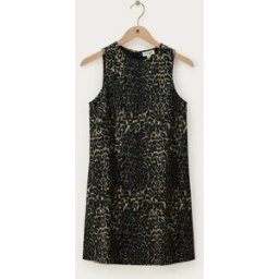 Robe en lin à imprimé léopard My Jewellery Marron/Noir XL femme