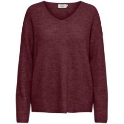 ONLY ONLY Cosy V-Neck Pullover Knit Jumpers rouge FR 38 (EU 36)