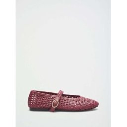 Friends Like These Chaussures Ballerine plates décontractées Mary Jane en similicuir tressé, style Friends Like These rouge EU 41 (UK 8)